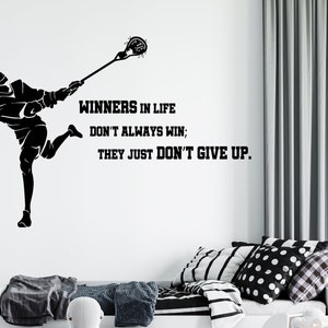 Lacrosse Wall Decal | Lacrosse Wall Decor | Custom Name Lacrosse Player | Lacrosse Sticks Wall Sticker lc19