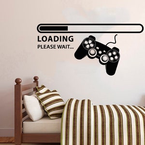 Calcomanía de pared para gamers, calcomanía de videojuegos, calcomanía de control, arte de pared para sala de juegos 2900