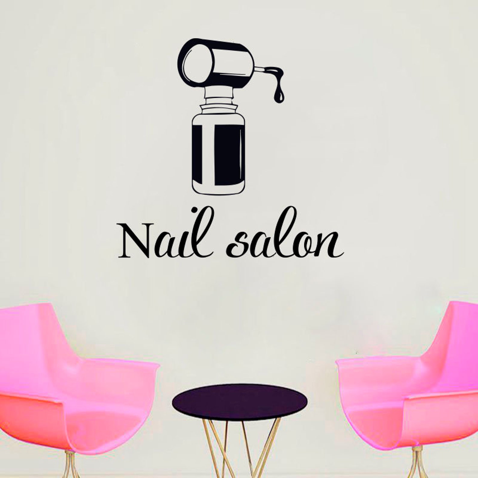 Nail Salon Wall Decal Manicure Pedicure Window Sticker Nail Etsy