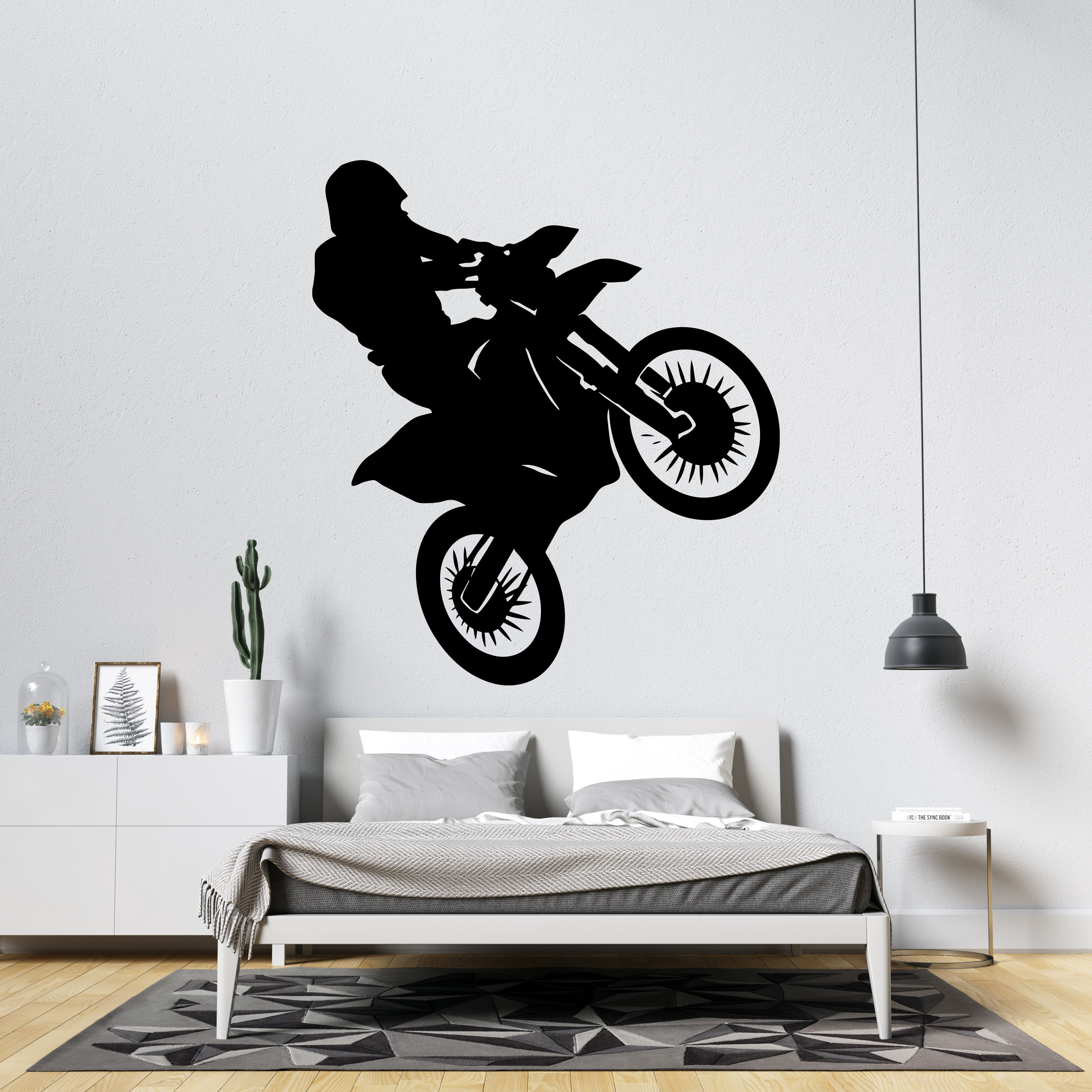Motocross Wall Decal Motorcycle Wall Sticker Dirt Bike Wall Etsy