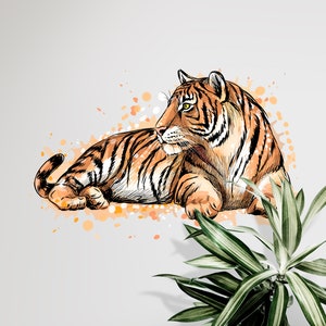 Tiger Wall Decal | Tiger Wall Sticker | Tiger Wall Decor TGC2