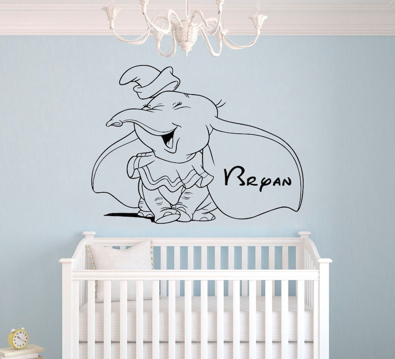 Dumbo Elephant Wall Decal Dumbo Wall Sticker Nursery Wall Etsy