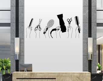 Hair Salon Wall Decal: Stylist Tools, Beauty Shop Decor 2852
