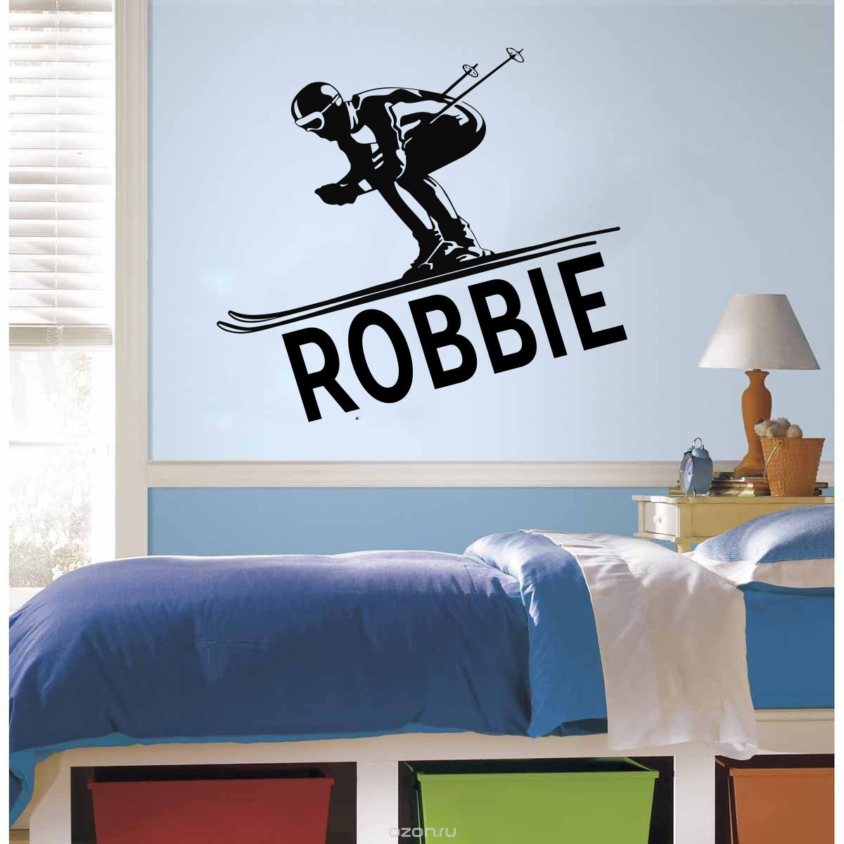 Ski Wand Aufkleber Winter Sport Schlafzimmer Wand Dekor Wand | Etsy