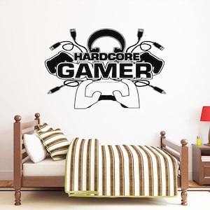 Calcomanía de pared para gamers, videojuegos, controlador, sala de juegos, vg029