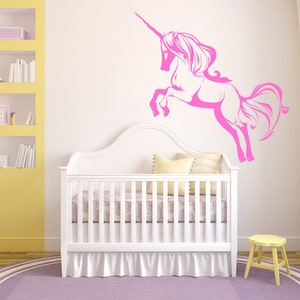 Unicorn Wall Decal Beautiful Horse Pegasus Wall Sticker Nursery Wall Decor 770b