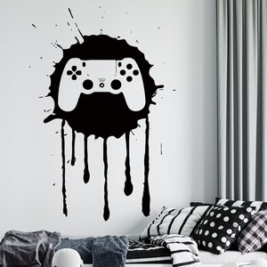 Gamer Wall Decal Video Games Wall Sticker Controller Wall Decal Gaming Room Wall Art vg007