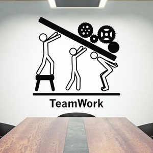Office Wall Decal Teamwork Quote Wall Sticker Office Decor Inspire Office Quote Motivation Idea Wall Art 890re