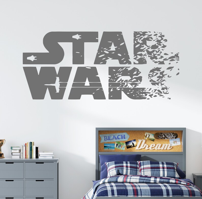 Star Wars Wall Decal Star Wars Wall Sticker Death Star Etsy