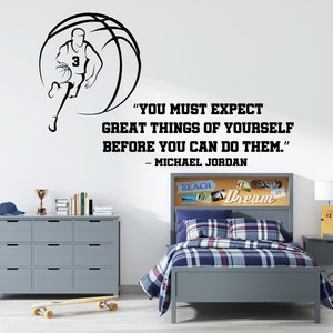 Custom Number Basketball Wall Decal | Basketball Wall Decor | Basketball Player | Basketball Quote Wall Sticker CUS236