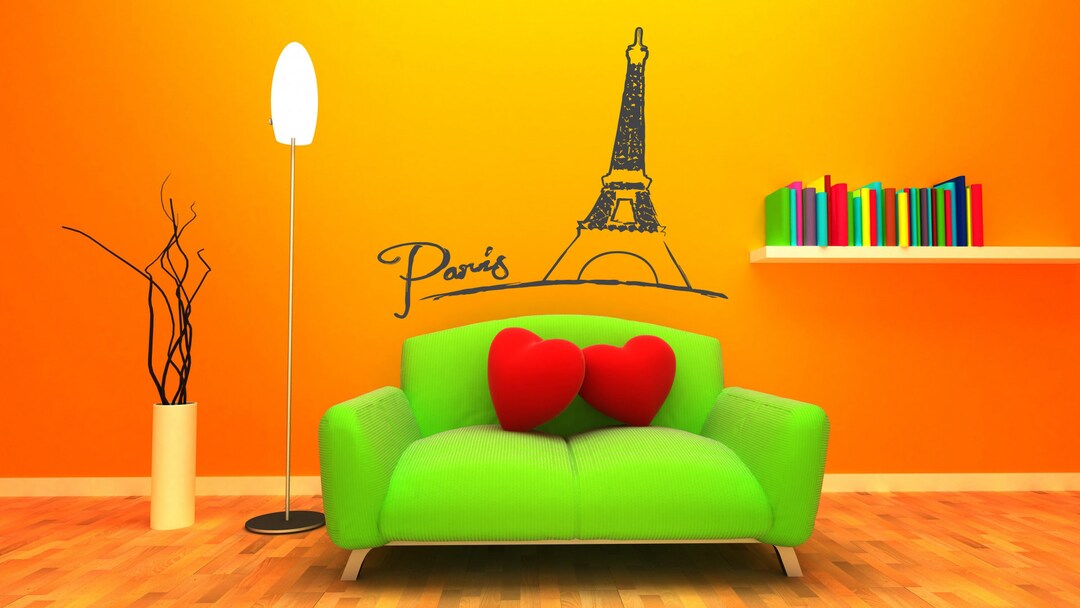 Paris Wall Decal Paris Skyline Wall Sticker Eiffel Tower Wall Art