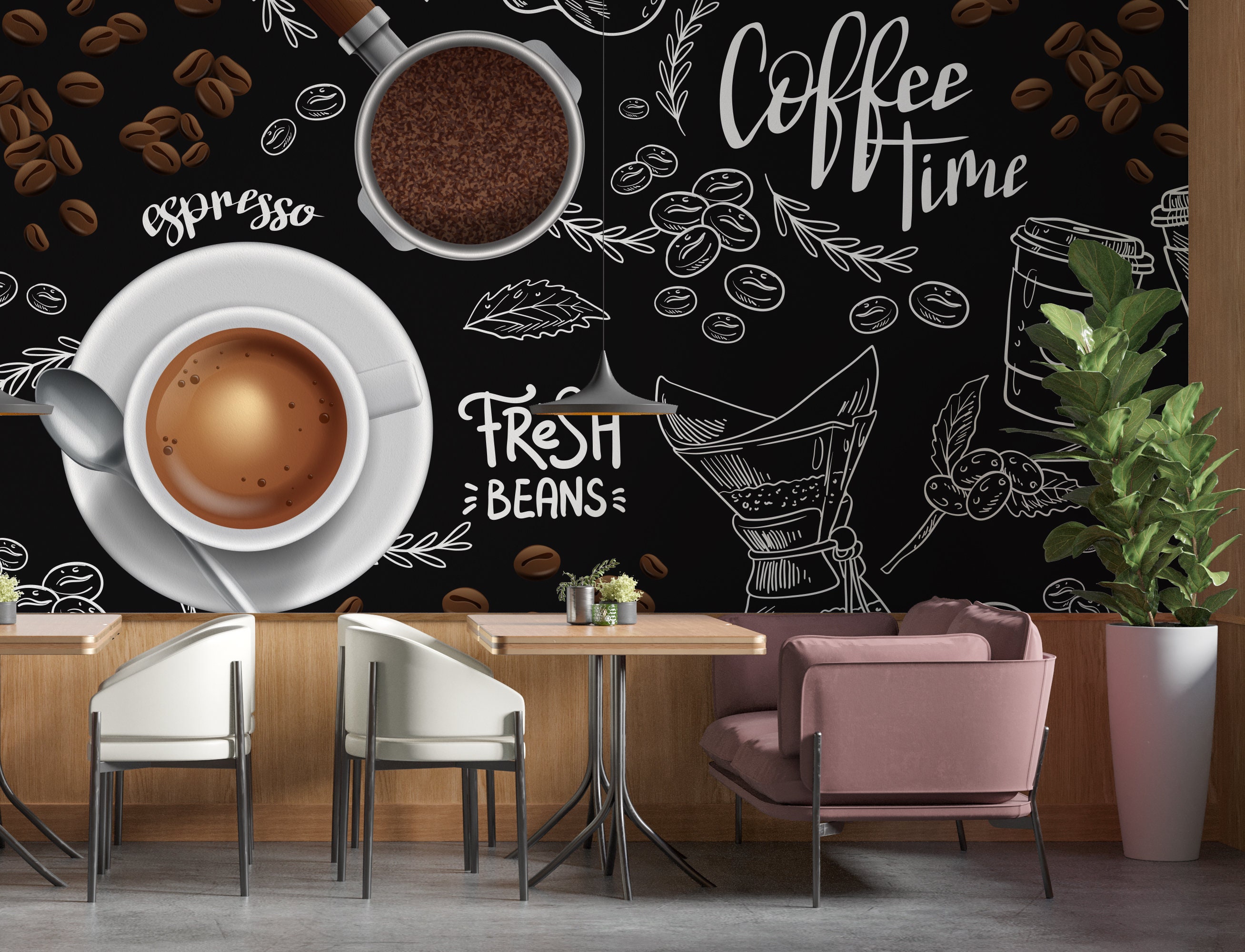 Coffee Shop Interior Design Wallpapers