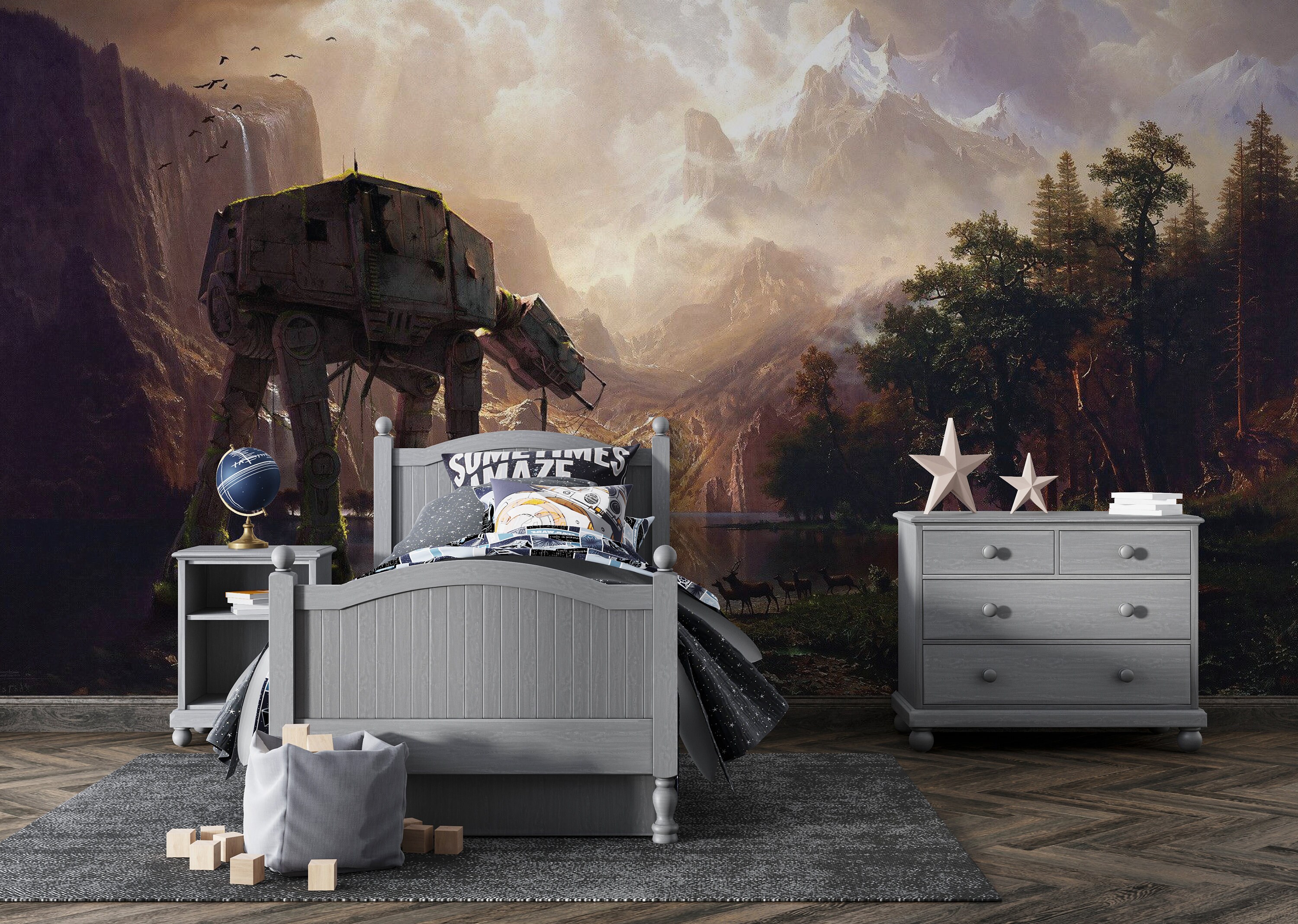 Star Wars Peel and Stick Wallpaper Star Wars Wall Mural Self - Etsy