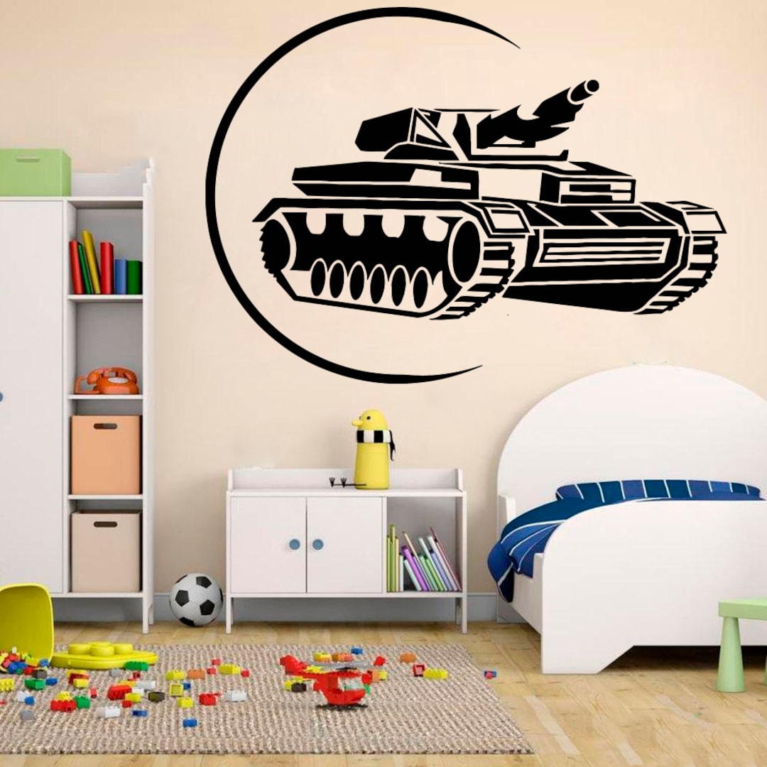 Panzer Window Sticker Tank Tanker Machine Gun Barrel Soldier Wall Decal Window Sticker ...