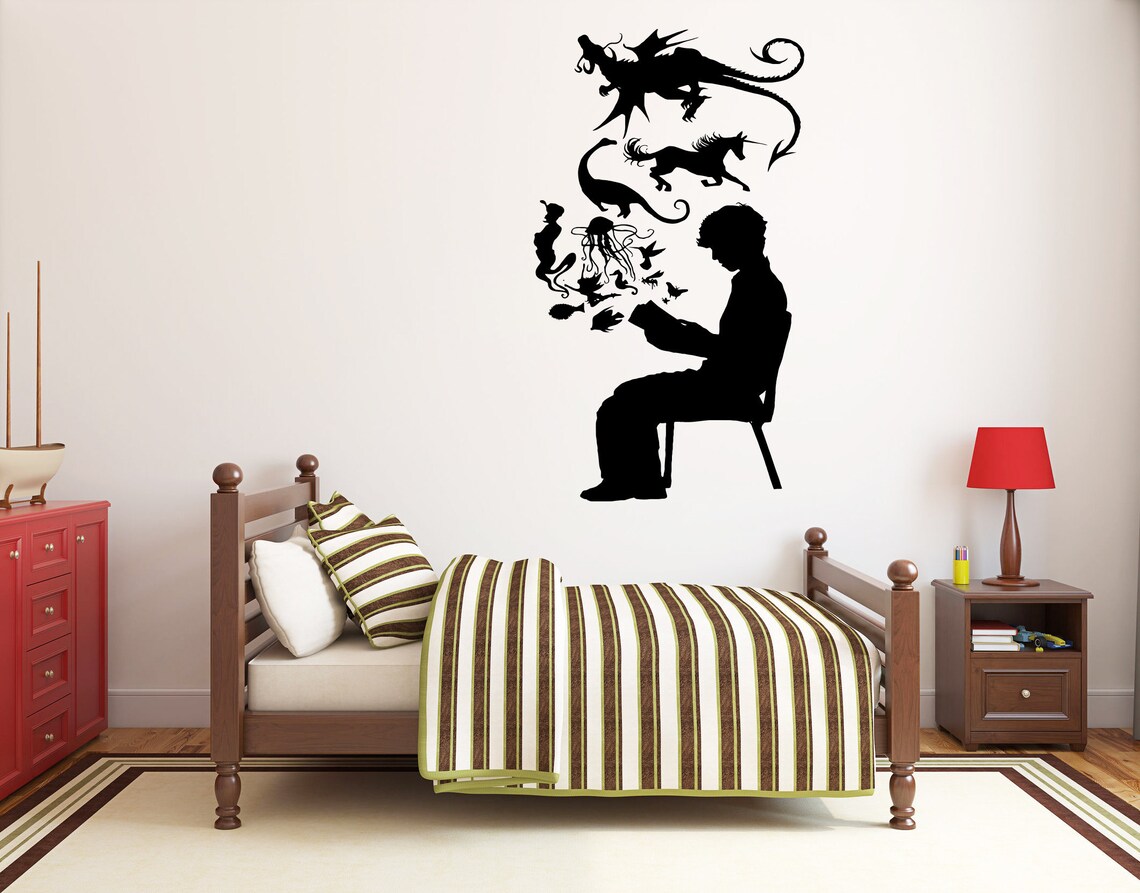Books Wall Decal Reading Wall Decal Library Wall Decal Etsy