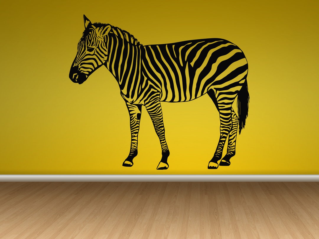 Zebra Wall Decal Zebra Wall Decor Zebra Wall Sticker Etsy