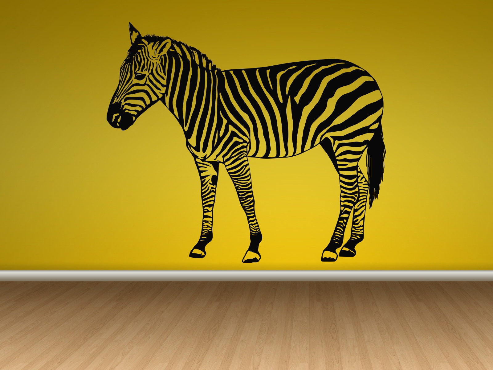 Zebra Wall Decal Zebra Wall Decor Zebra Wall Sticker Etsy