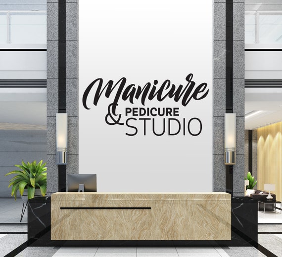 Nagelstudio Wandaufkleber – Maniküre Wandtattoo, 35x57 Cm, Selbstklebend Für Fenster & Wände