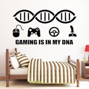 Calcomanía de pared para gamers, calcomanía de pared para videojuegos, calcomanía de pared para controlador, arte de pared para sala de juegos 415re