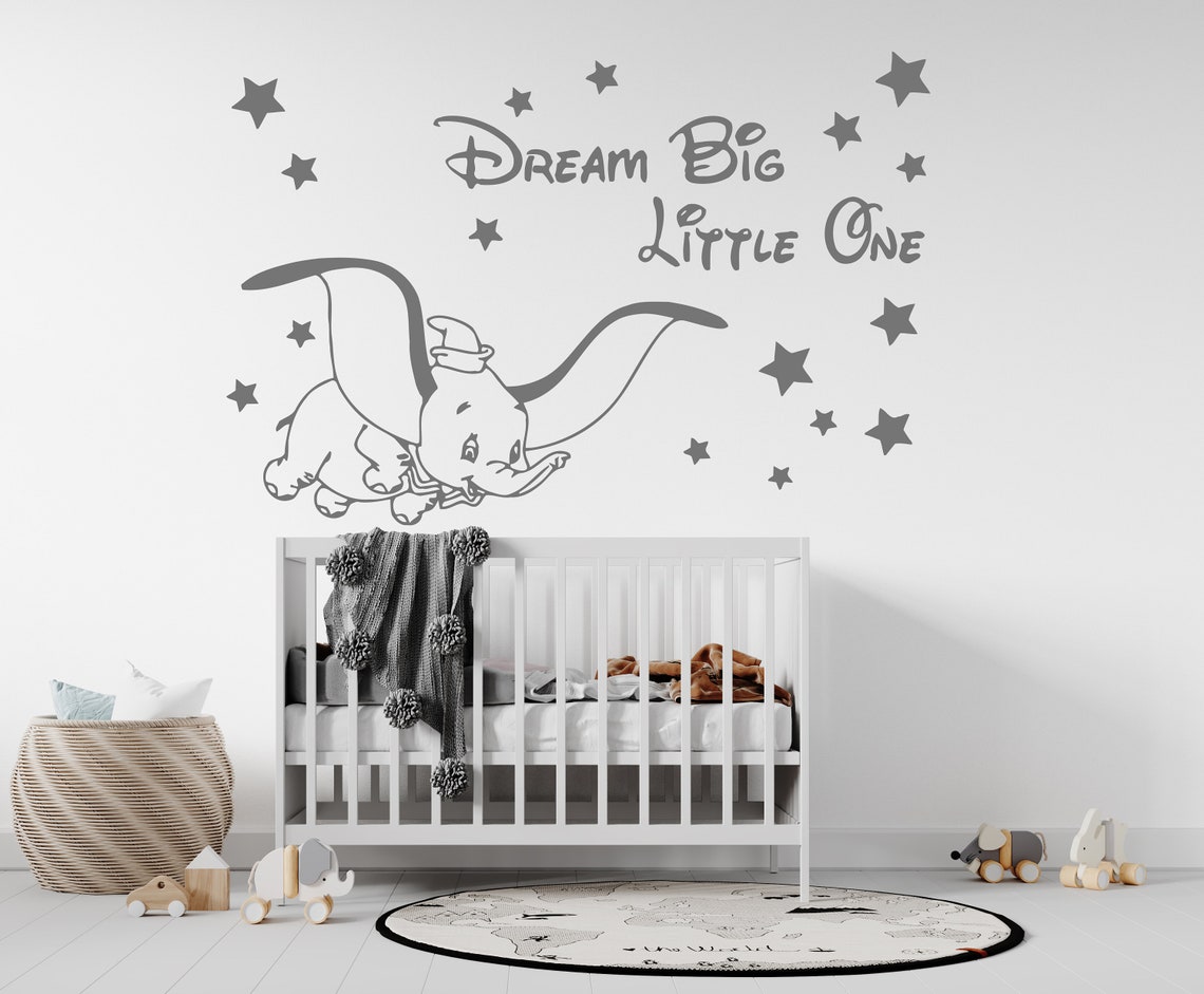 Dumbo Elephant Wall Decal Dumbo Wall Sticker Nursery Wall Etsy