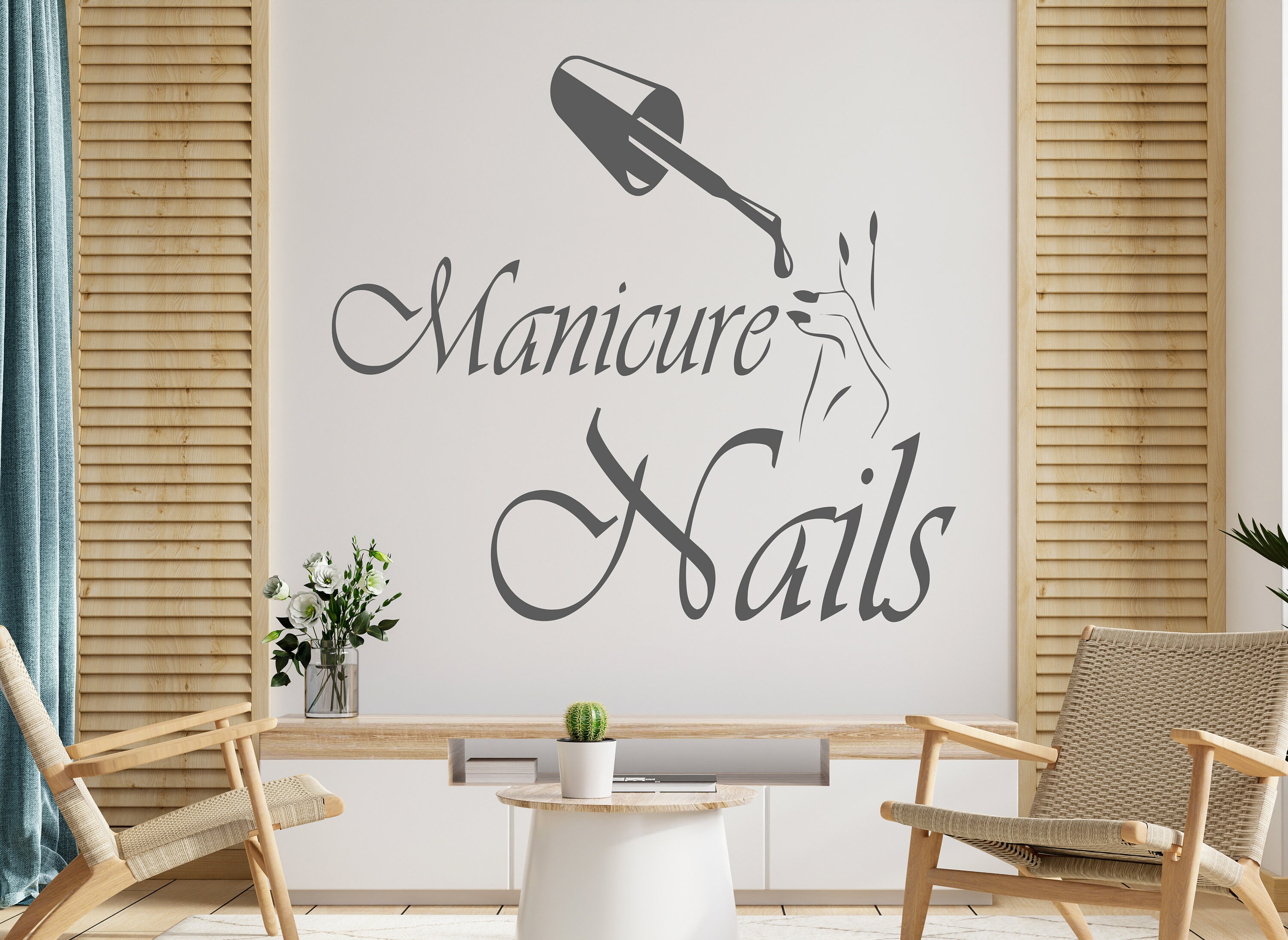 Décalcomanie Murale Salon - "It's All Fun & Games Until Someone Breaks A Nail!", Couleur Au Choix, Neuf