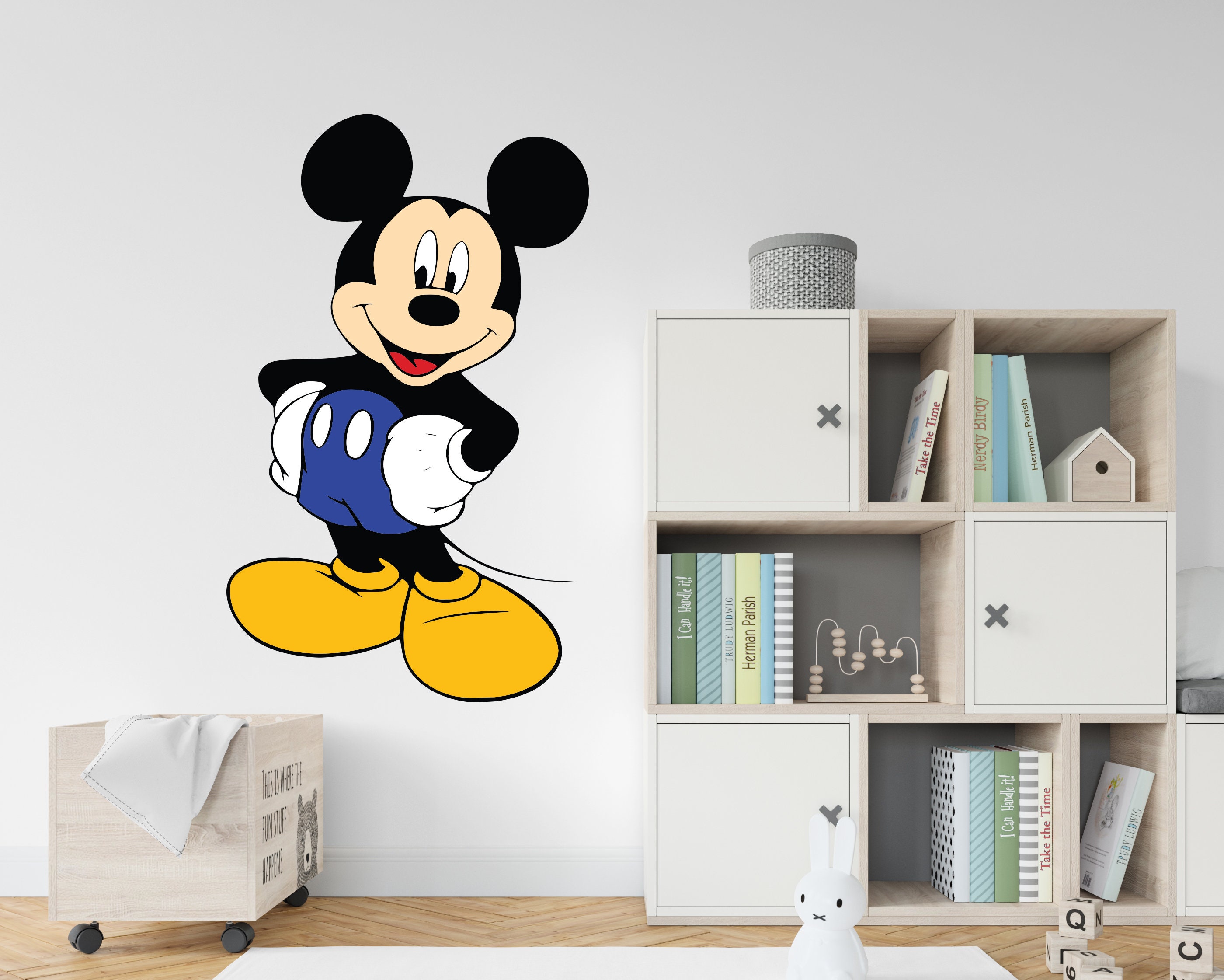 Mickey Mouse Wall Decal Mickey Mouse Sticker Mickey Mouse Etsy