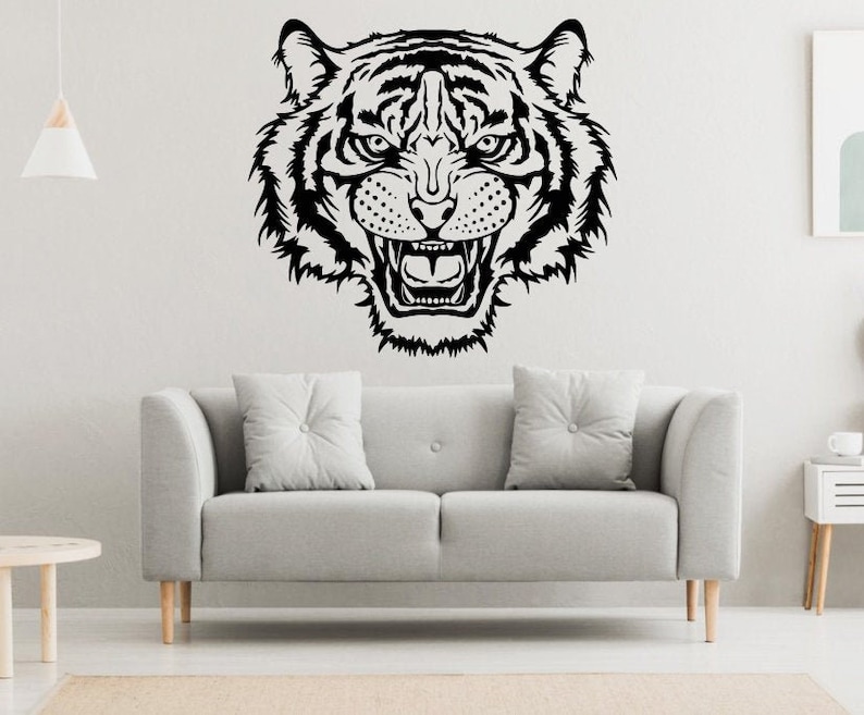 Tiger Wall Decal Tiger Wall Sticker Tiger Wall Decor JG2 Etsy