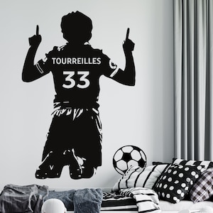 Personalized Name Soccer Goalkeeper Wall Decal | Soccer Player Wall Sticker | Soccer Wall Decor | 5123