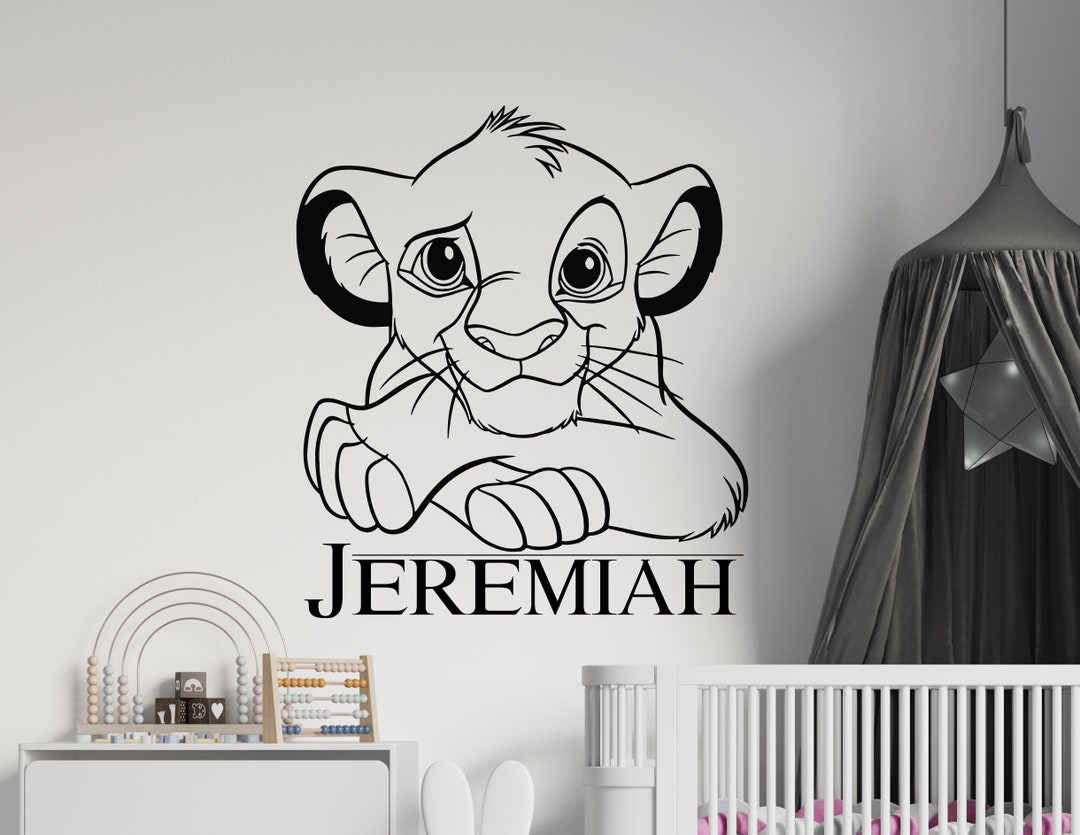 The Lion King Wall Decal Cartoon Wall Sticker Simba and Mufasa Quote