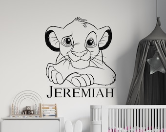 The Lion King Wall Decal Cartoon Wall Sticker Simba and Mufasa Quote Wall Decal Nursery Wall Decor 4957