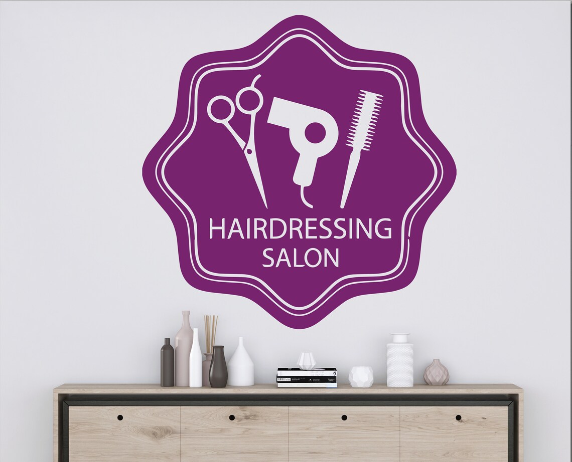 Hair Salon Wall Decal Hair Salon Wall Decor Beauty Salon Etsy
