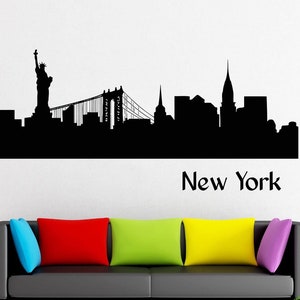 New York City decal City Sticker Skyscraper Wall Decal Window Sticker Room Vinyl sticker Building Decor house Sight Handmade t696