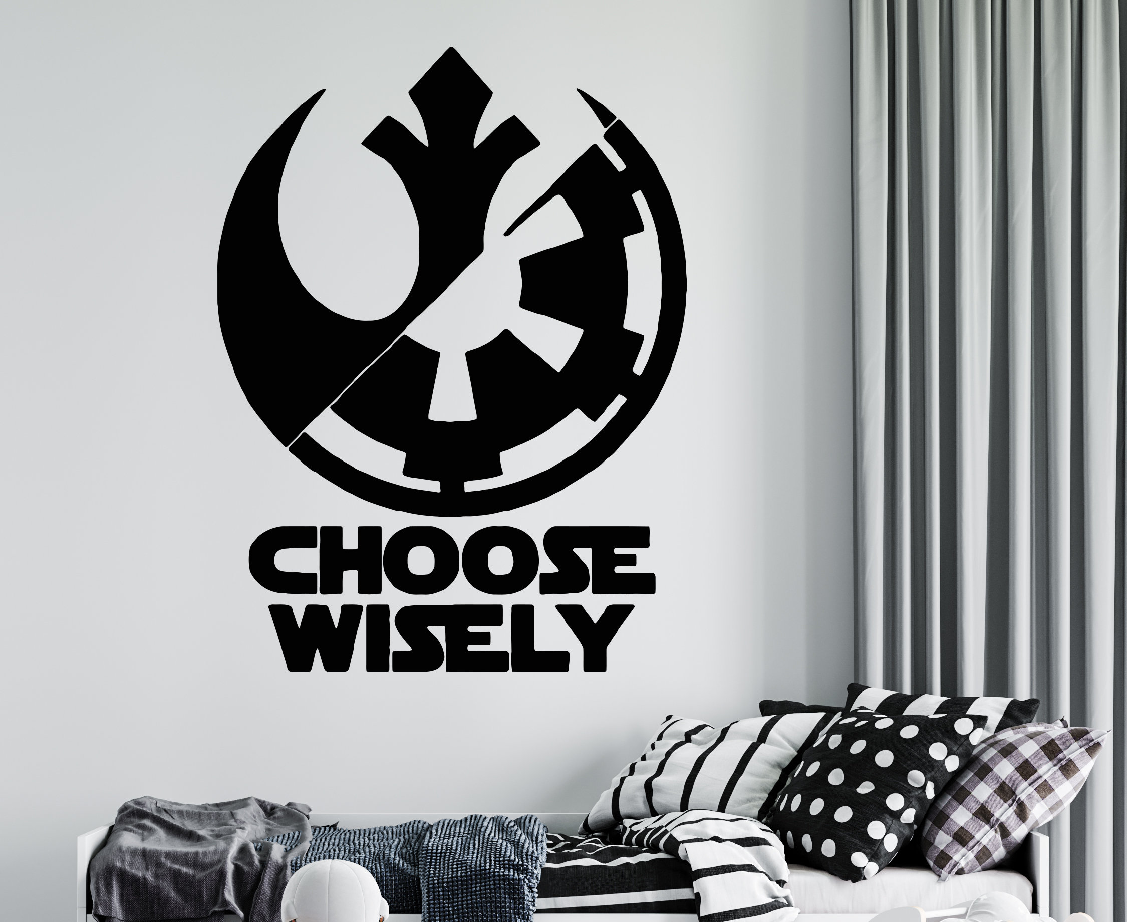 Star Wars Wall Decal Star Wars Wall Sticker Death Star Etsy
