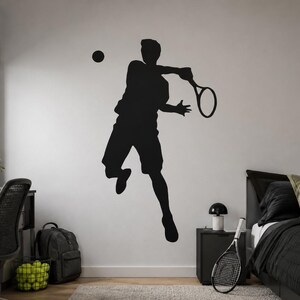 Tennis Player Wall Decal: Removable Vinyl Home Decor TN3