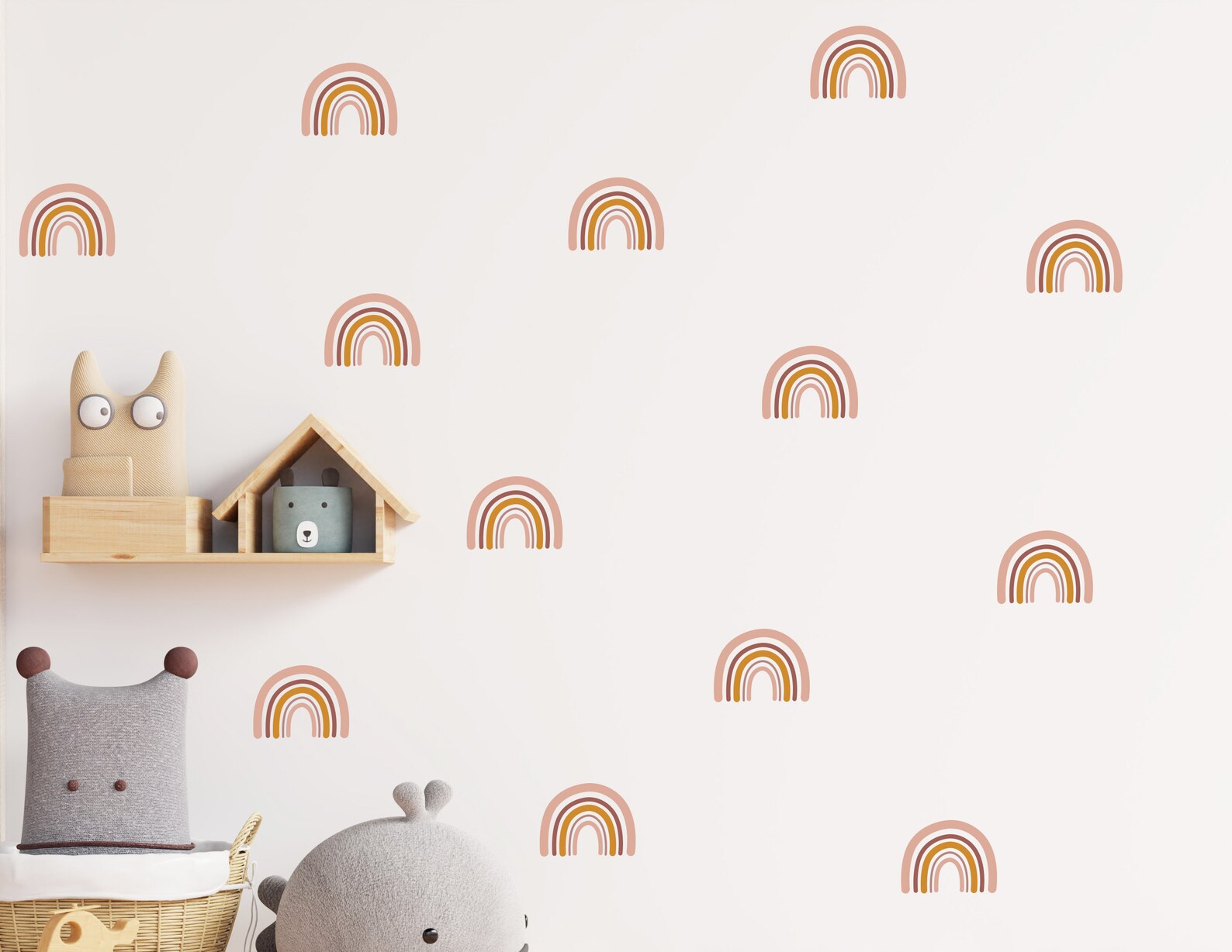 Boho Rainbow Wall Decals Rainbow Wall Stickers Rainbow Etsy