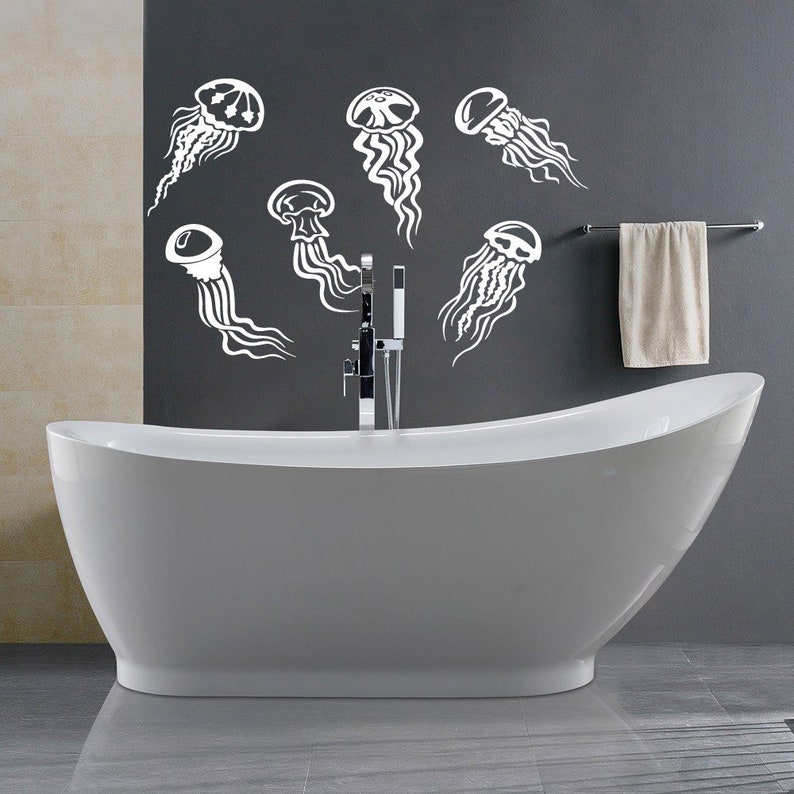 Jellyfish Wall Decal Jellyfish Wall Sticker Jellyfish Etsy