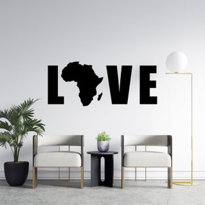 Afrika Karte Home Wandtattoo Afrika Kontinent Wandsticker Afrika Wandkunst AF20