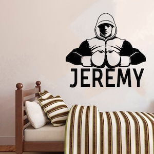 Personalized Name  Boxing Wall Decal | Boxer Wall Sticker | Boxing Wall Decor 5189