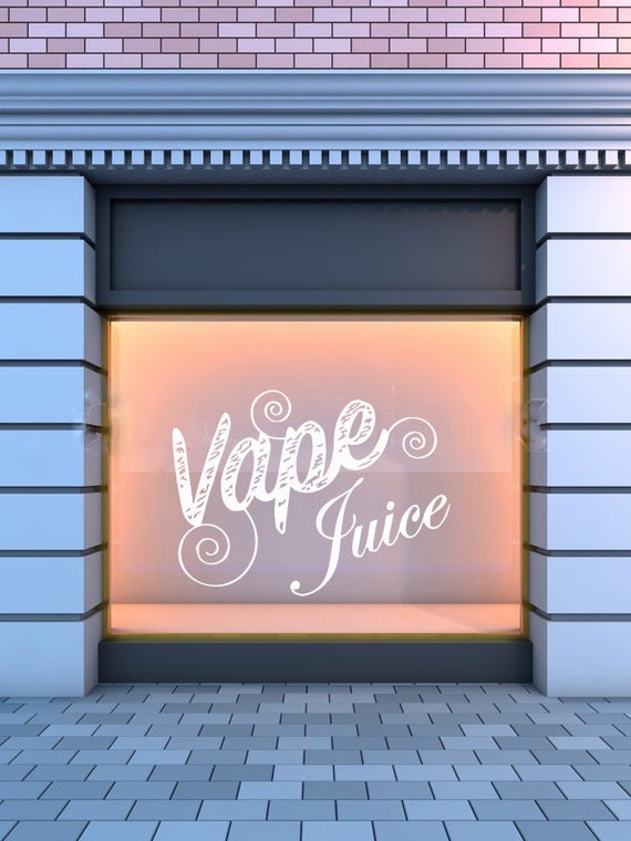Vape Shop Window Decal, Custom Vinyl Sticker 1532