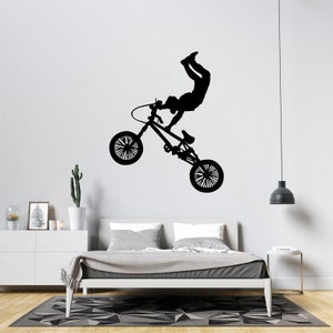 BMX Bike Wall Decal: Removable Bicycle Sticker for Boys Room BMX17
