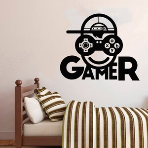 Gamer Wall Decal | Video Games Wall Sticker | Controller Wall Decal | Gaming Room Wall Art 2892