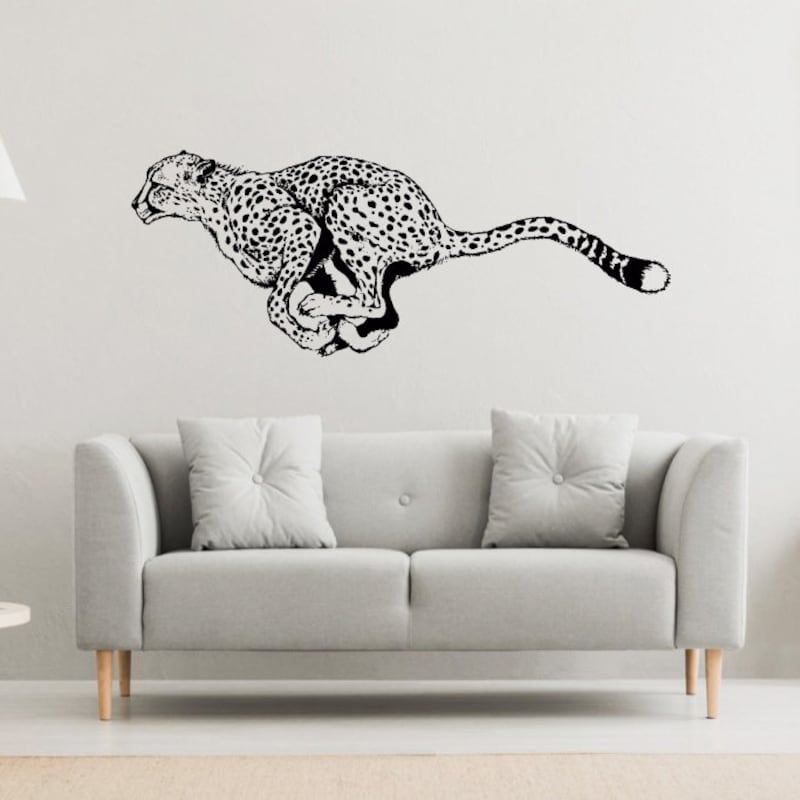 Cheetah Wall Decal - Etsy