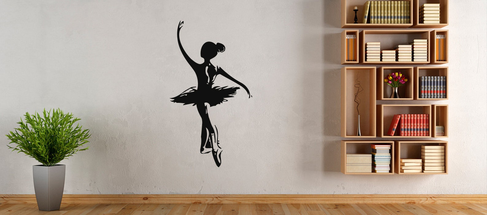 ballet, dance, ballet tutu, pointe shoes, ballet school wall decal window sticker handmade 1549