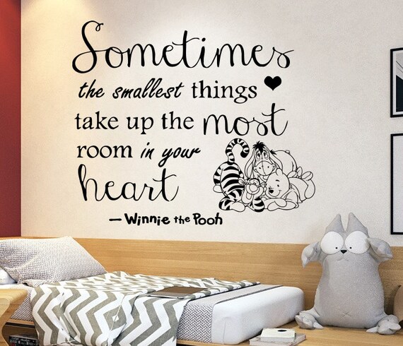 Winnie The Pooh Quote Wall Decal: Tigger, Piglet, Nursery Decor, 4041
