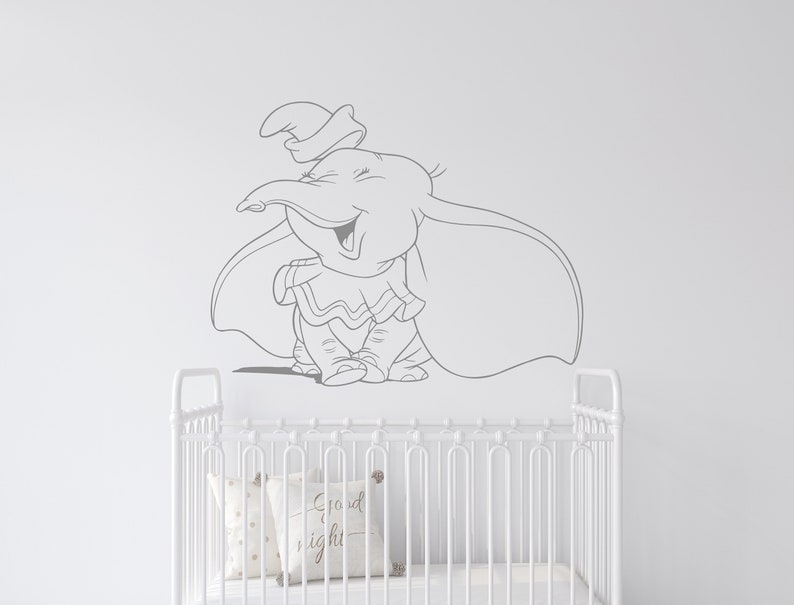 Dumbo Elephant Wall Decal Dumbo Wall Sticker Nursery Wall Etsy