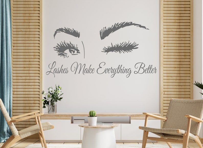 Eyelash Decals Eyelashes Wall Decal Window Sticker Beauty Etsy