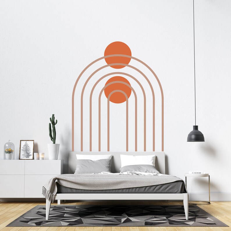 Bohemian Abstract Wall Art Boho Wall Decal Bohemian Wall Decor Etsy