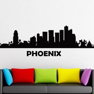 Phoenix City decal City Sticker Skyscraper Wall Decal Window Sticker Room Vinyl sticker Building Decor house Sight Handmade t701
