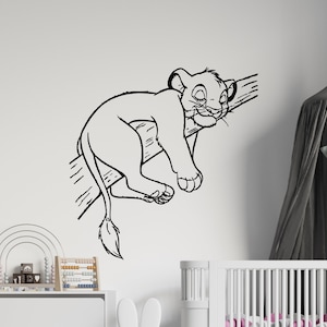 The Lion King Wall Decal Cartoon Wall Sticker Simba and Mufasa Quote Wall Decal Nursery Wall Decor 4960