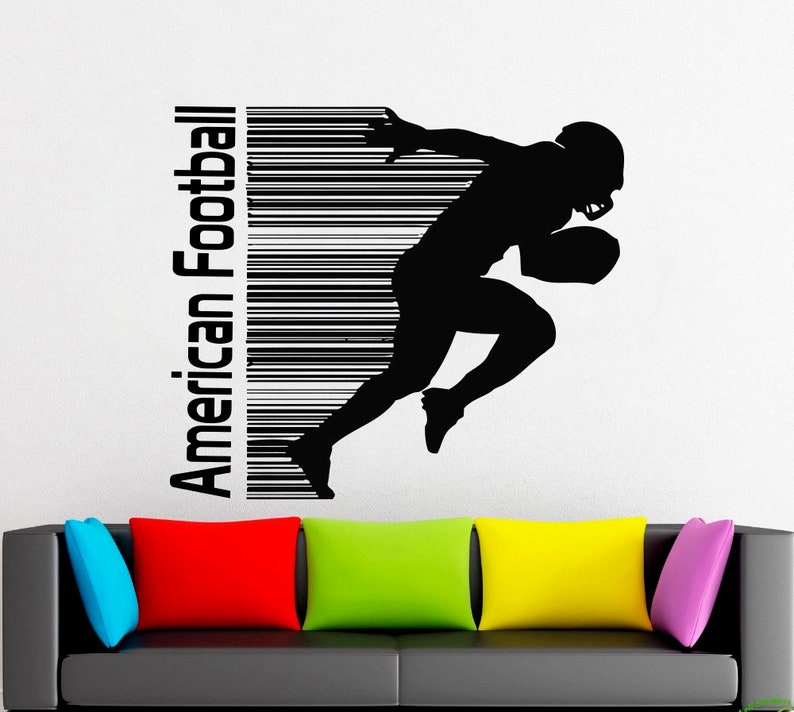 American football sport,Wall decor,Wall Decal,Window Sticker,Vinyl sticker Handmade 2359 game ball rugby